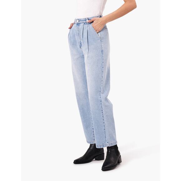 Rolla’s Chloe Pleat High Rise Denim Jeans Light Blue Size 25 - Picture 2 of 9